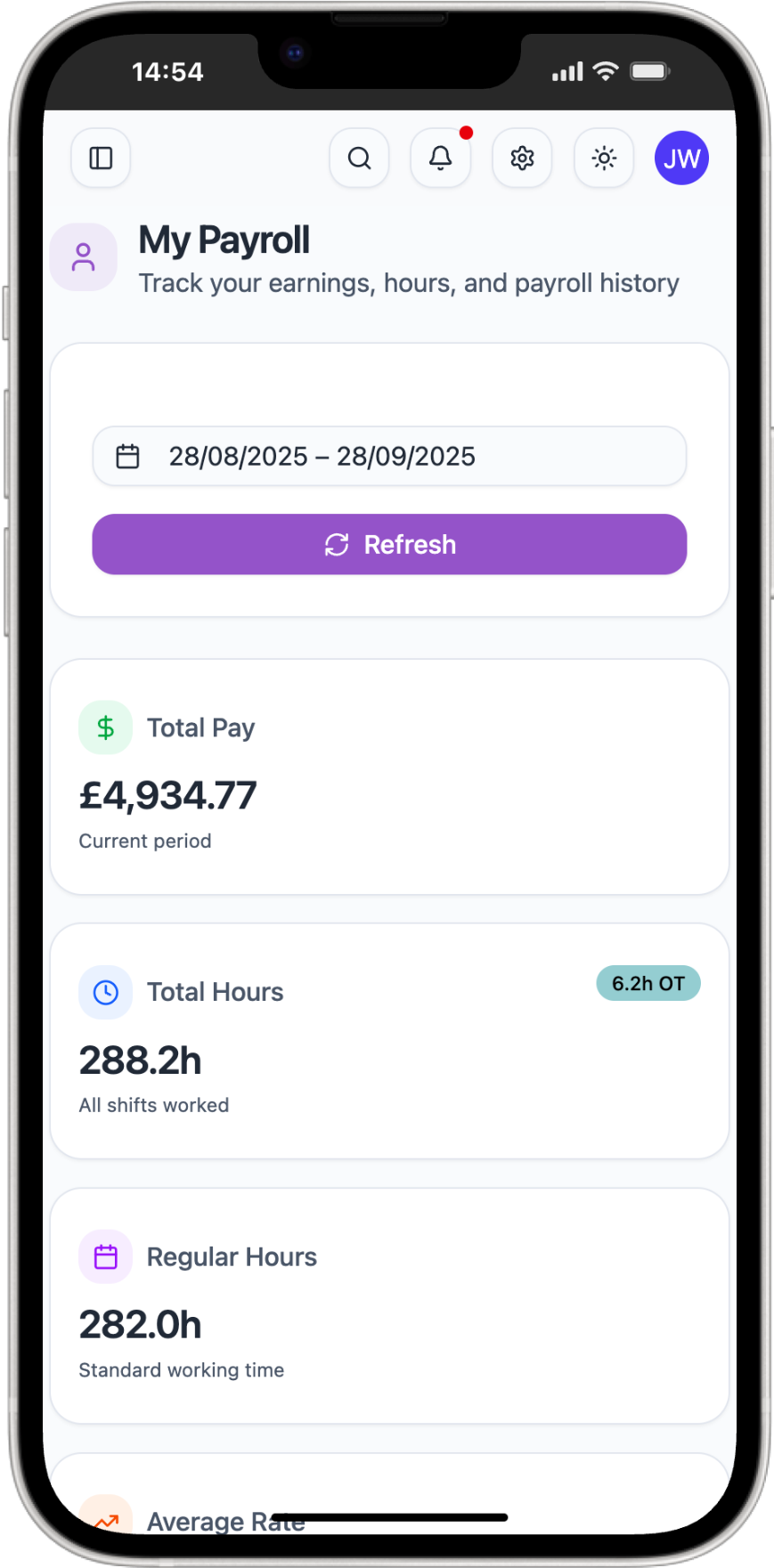 App screenshot three