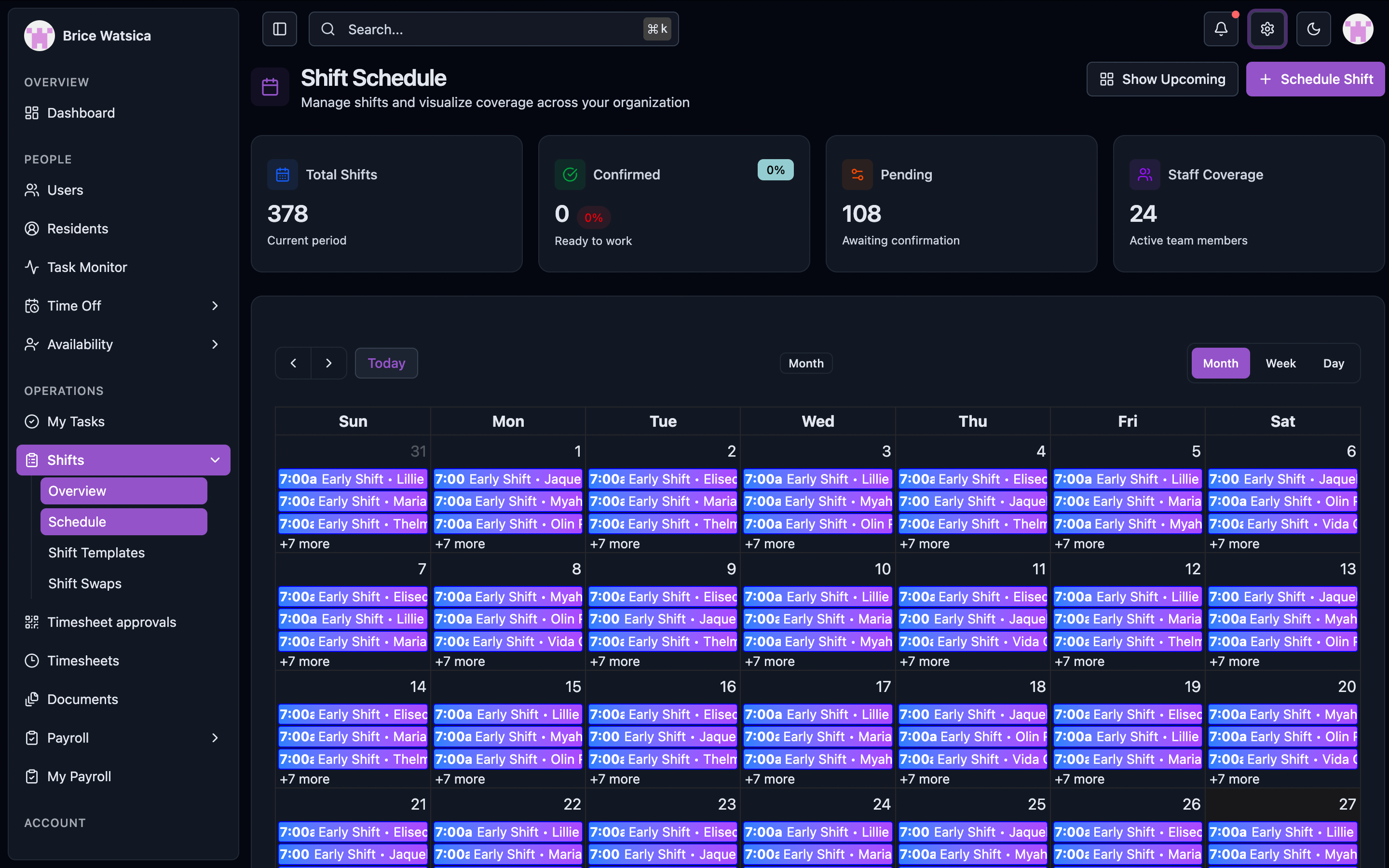 Shift Swap & Availability