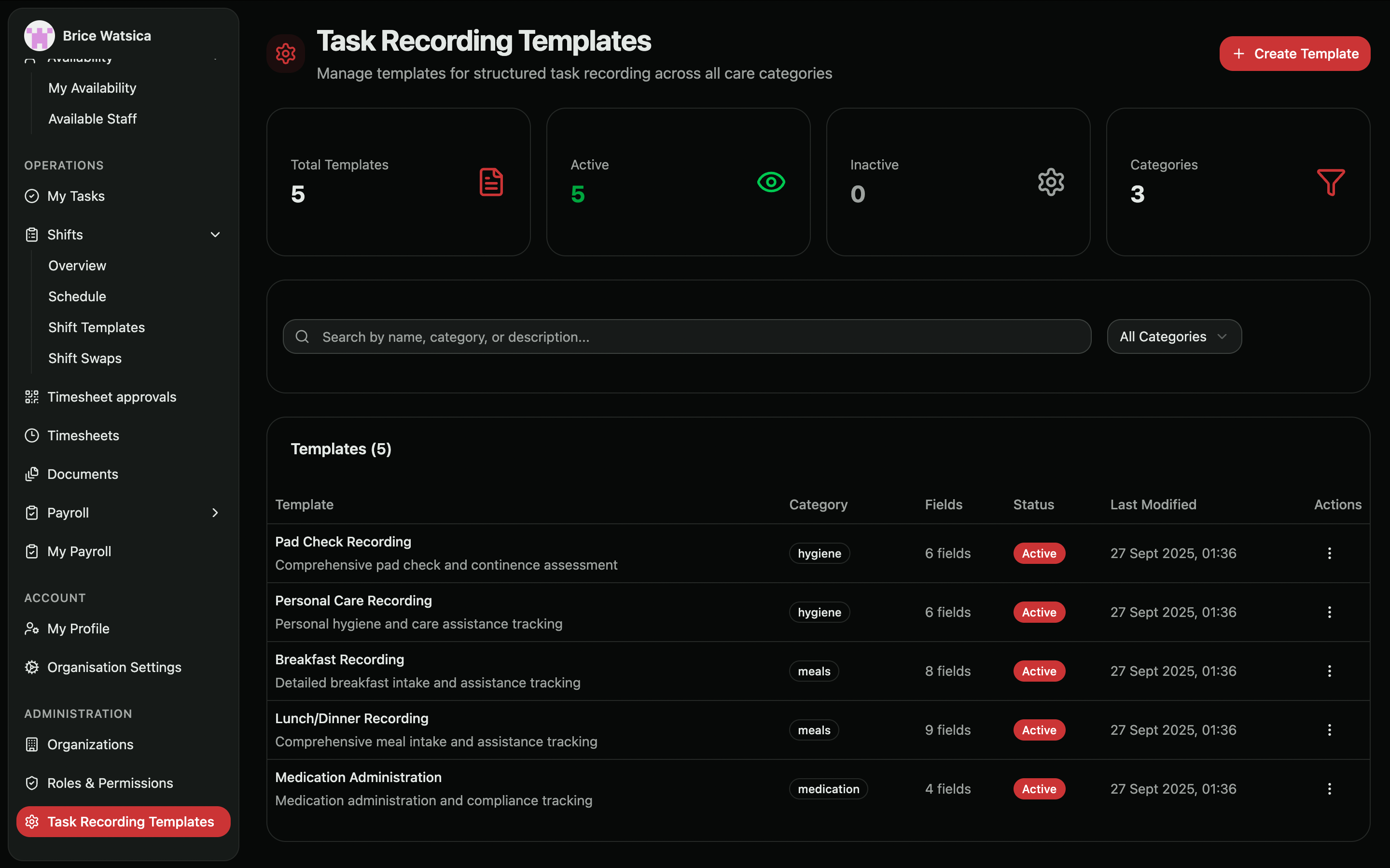 Task Templates Library