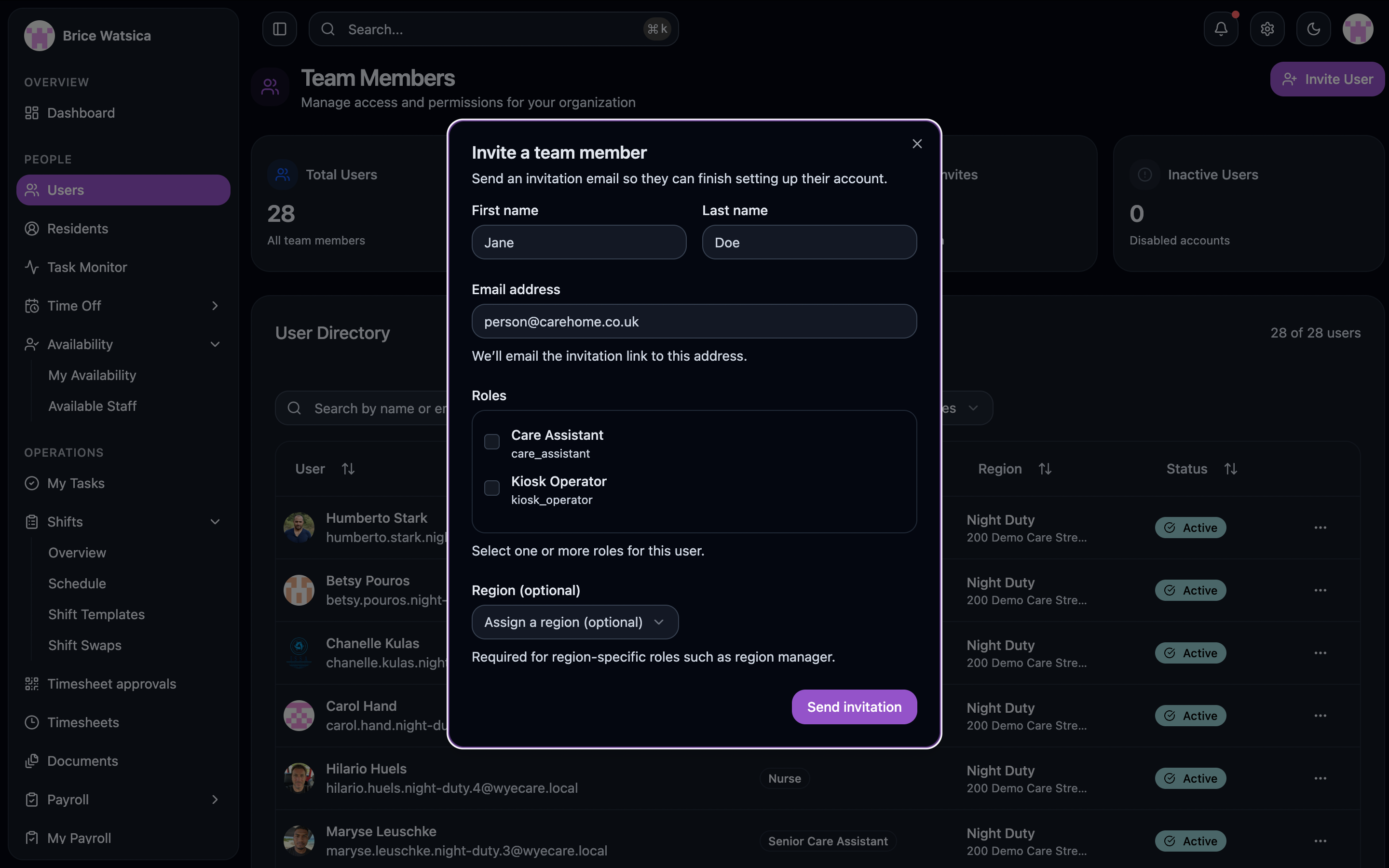 Email Invitations & Onboarding